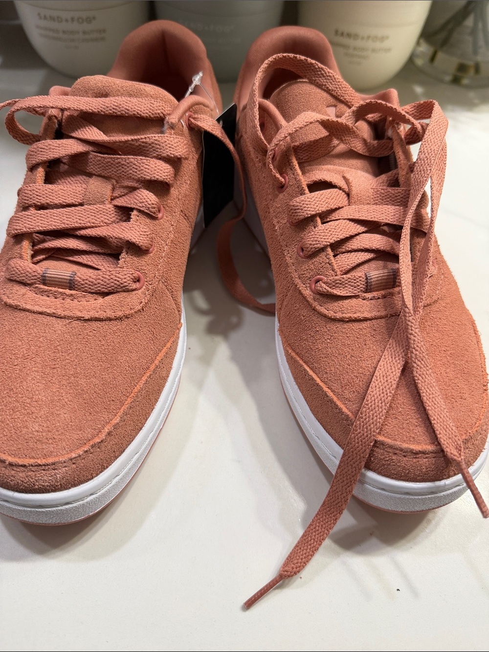 Under Armor Comfort Deluxe System Women's Suede Lace-Up Sneakers in Dusty Rose